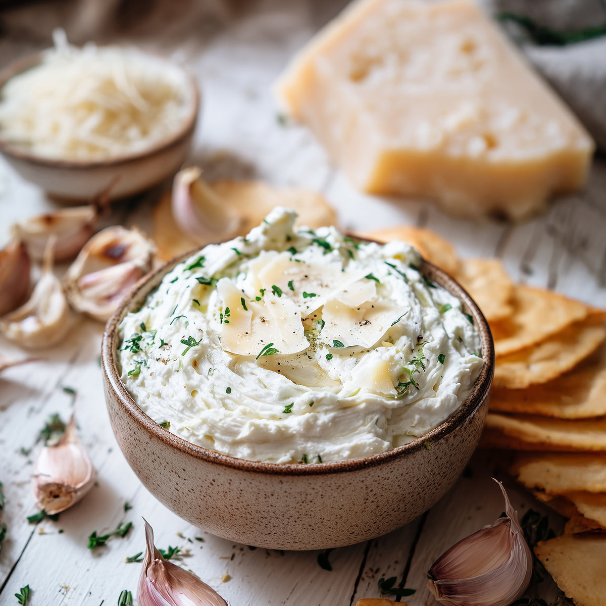 Roasted Garlic &amp; Parmesan Dip