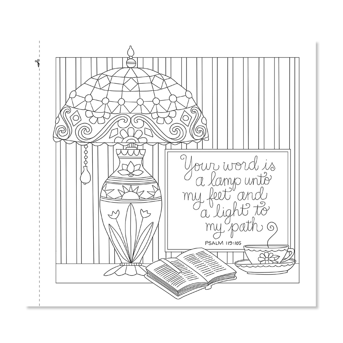 Book cover of My Cup Runneth Over. Inspiring Psalms to Color by the Coloring Cafe.