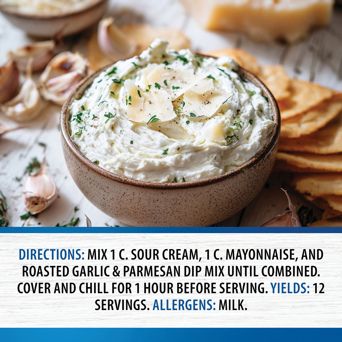 Roasted Garlic &amp; Parmesan Dip