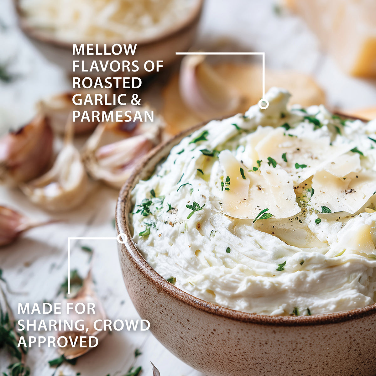Roasted Garlic &amp; Parmesan Dip