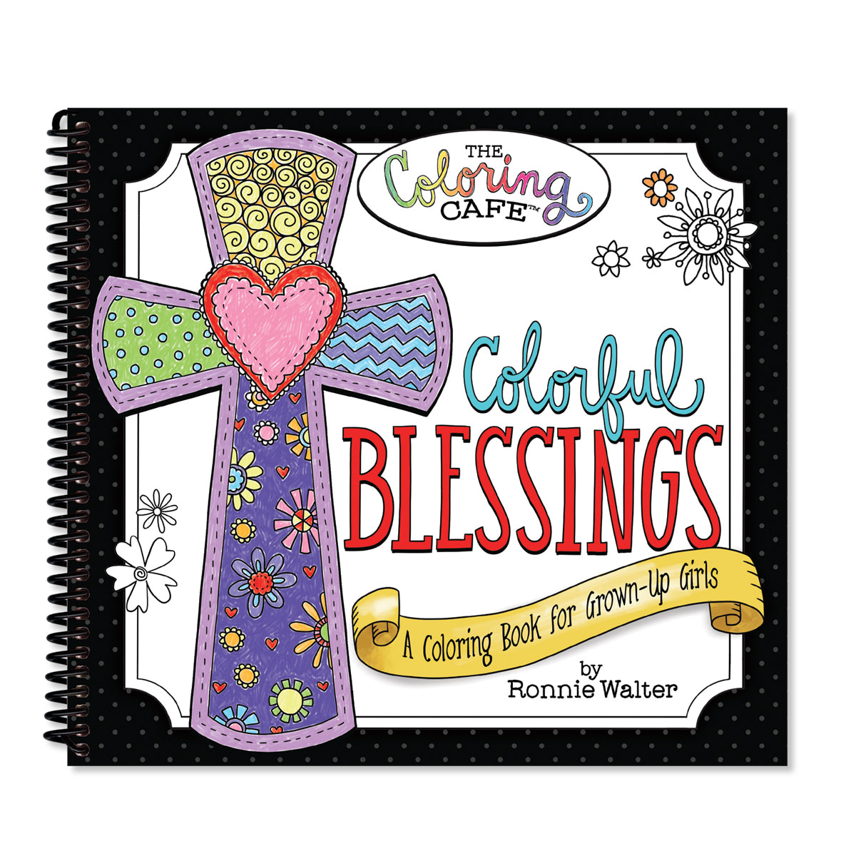 Front cover of Colorful Blessings. A coloring book for grown up girls.