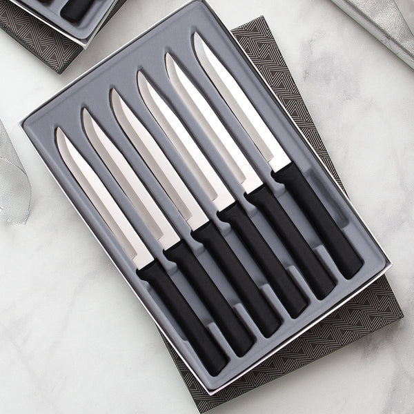 Rada Cutlery Paring Knife Set – 6 Knives with Stainless Steel Blades with Aluminum