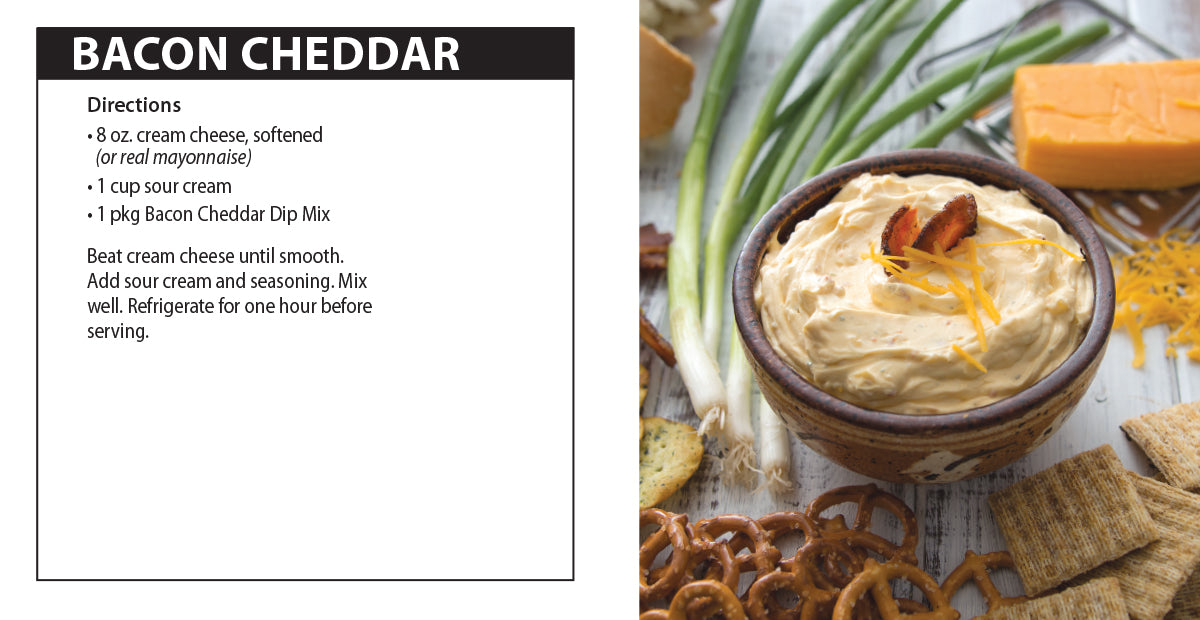 Bacon Cheddar Dip directions.