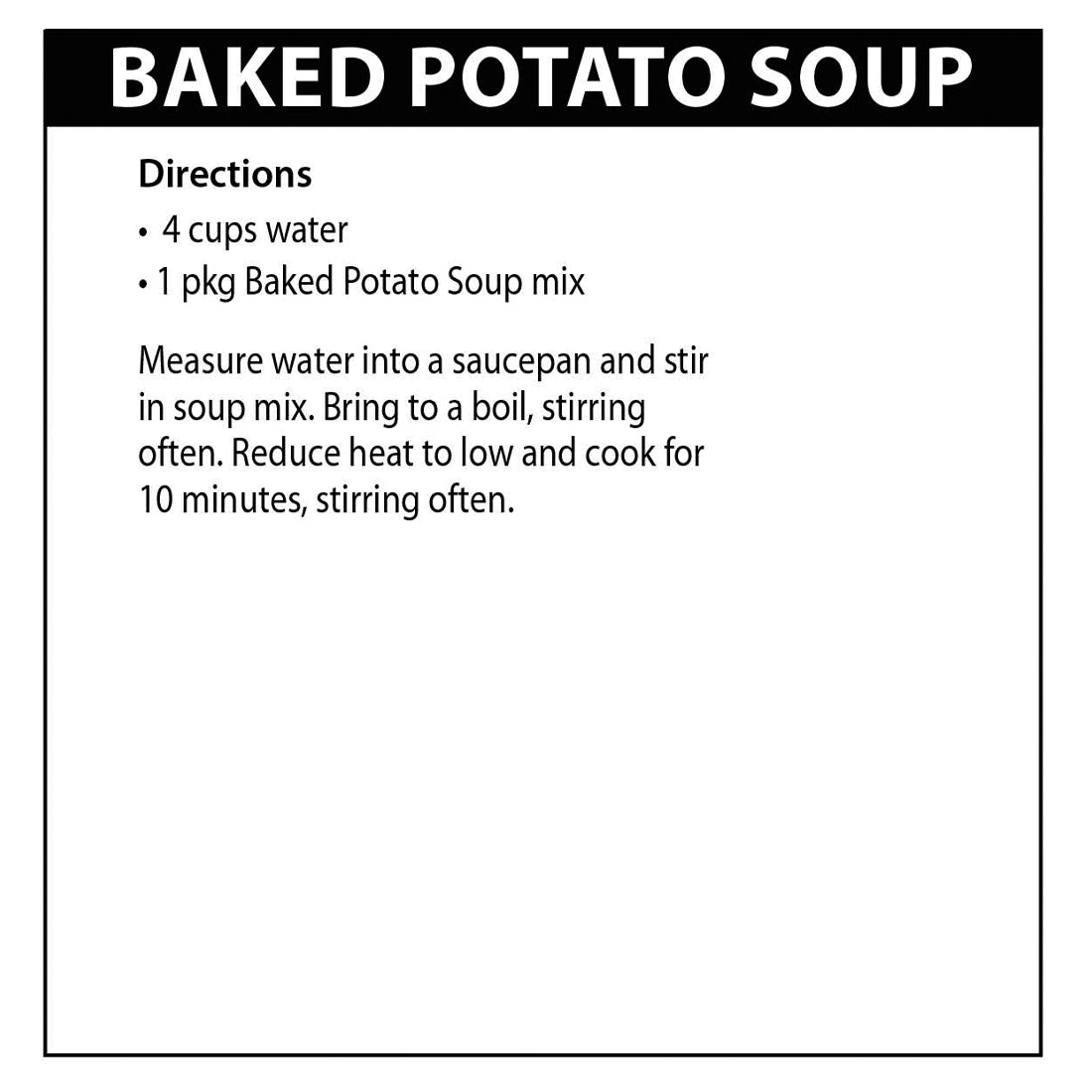 Baked Potato Soup directions