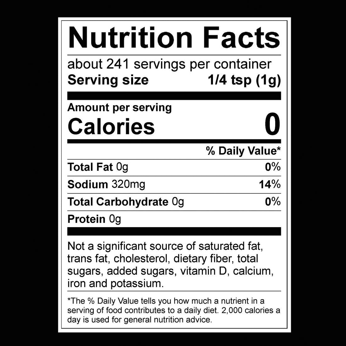 Burger &amp; Fry Seasoning nutrition facts