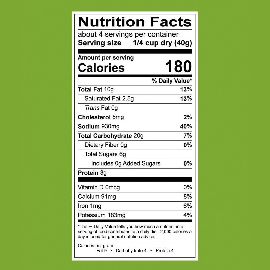 Cheddar Broccoli Soup nutrition facts