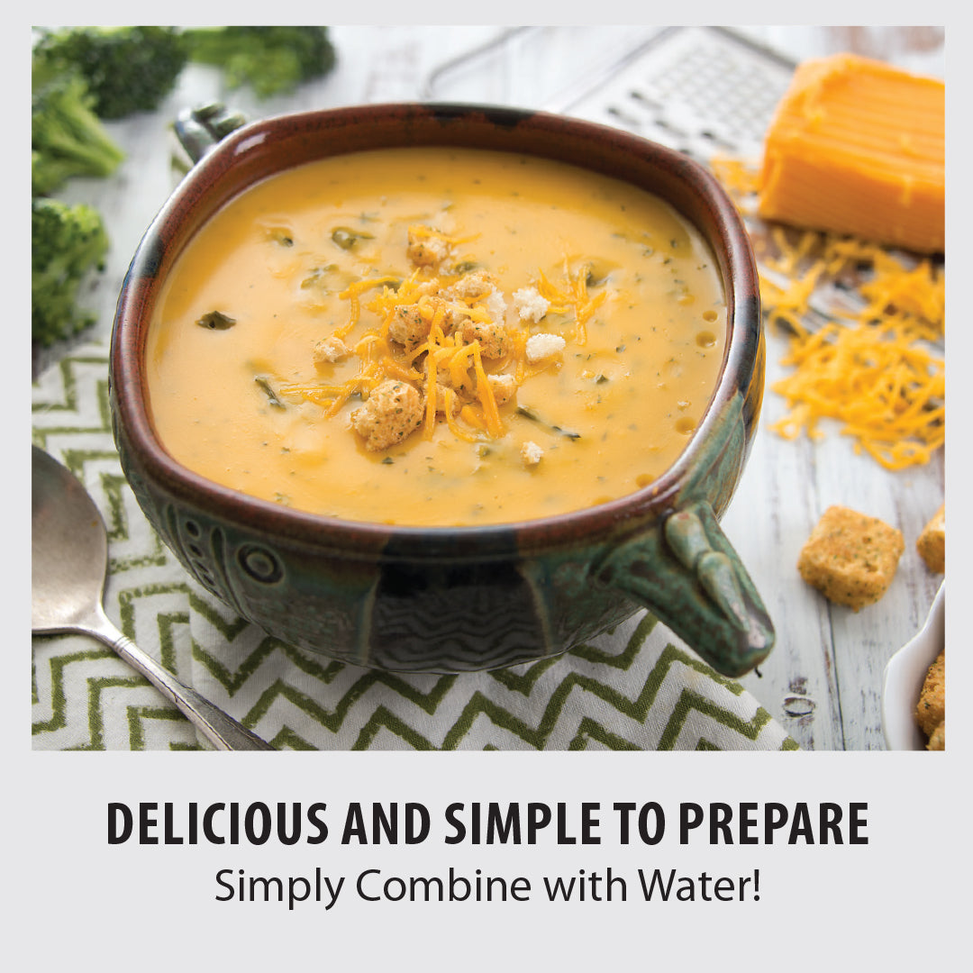 A bowl of Cheddar Broccoli Soup. Delicious and simple to prepare