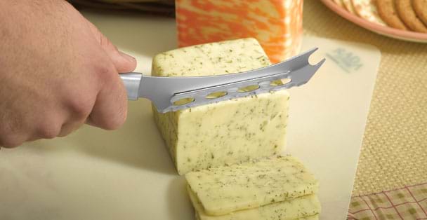  RADA Cheese Knife – Stainless Steel Steel Serrated Edge With  Aluminum Handle, Made in the USA, 9-5/8, Pack of 2: Home & Kitchen