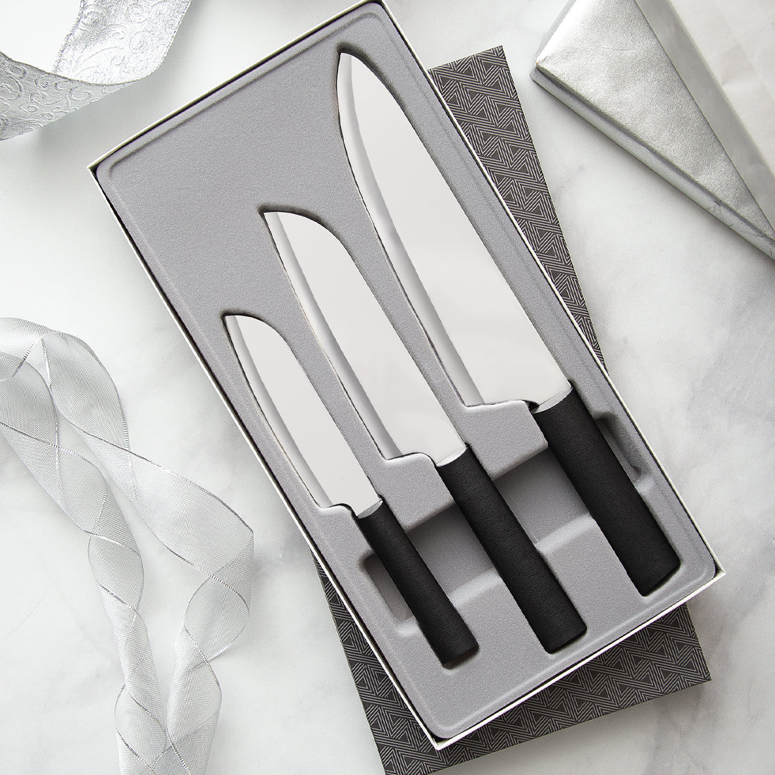 A Chef Select Gift Set on a marble countertop. Create excitement in the kitchen!