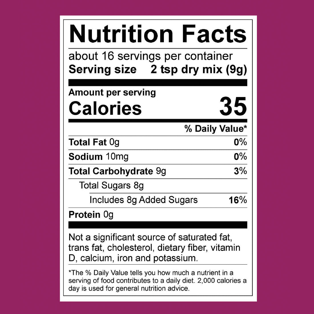 Cookie Dough Sweet Dip nutrition facts
