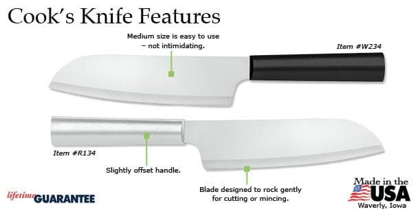 Rada Cutlery Black Handle Anthem Cook's Knife, 1 Unit