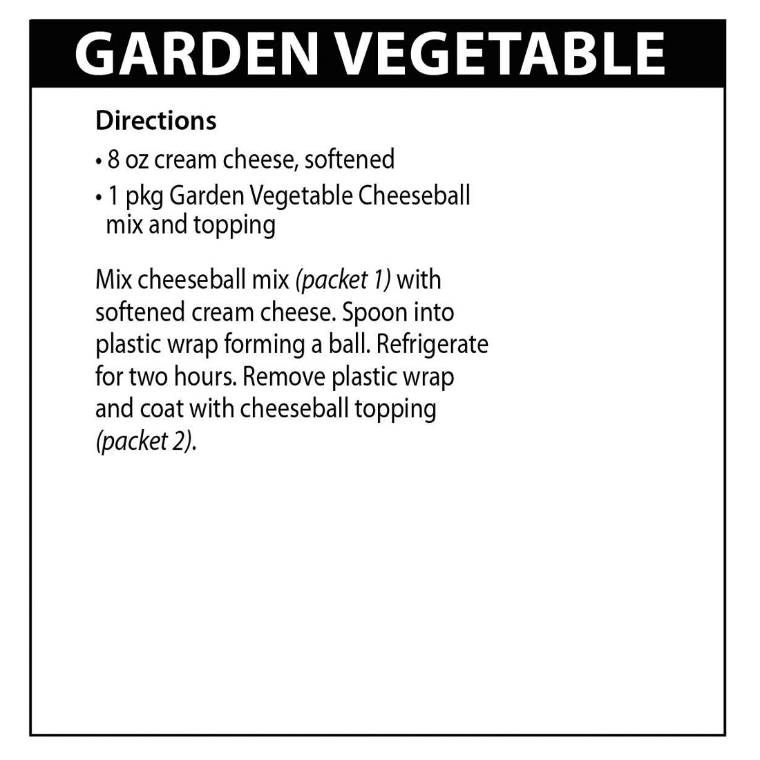 Garden Vegetable Cheeseball directions