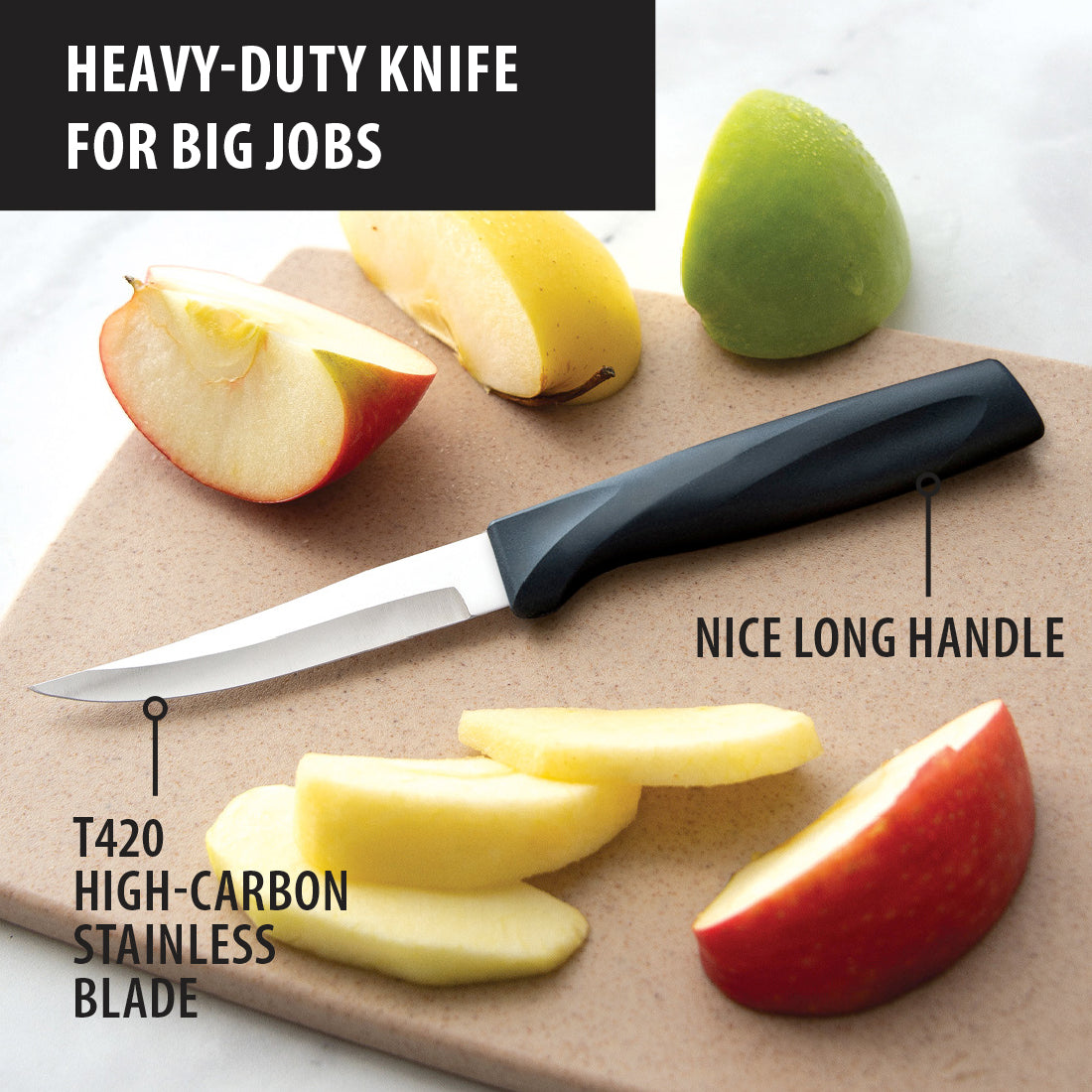 Rada Cutlery Curved Blade Paring Knife Stainless Steel Blade with Aluminum Handle, 6-1/8 inch