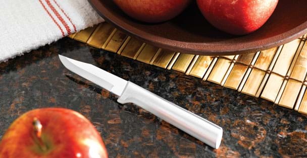 Rada 3pc Set French Chef knife, Peeling Paring and Tomato Slicer (Silver  Handle)