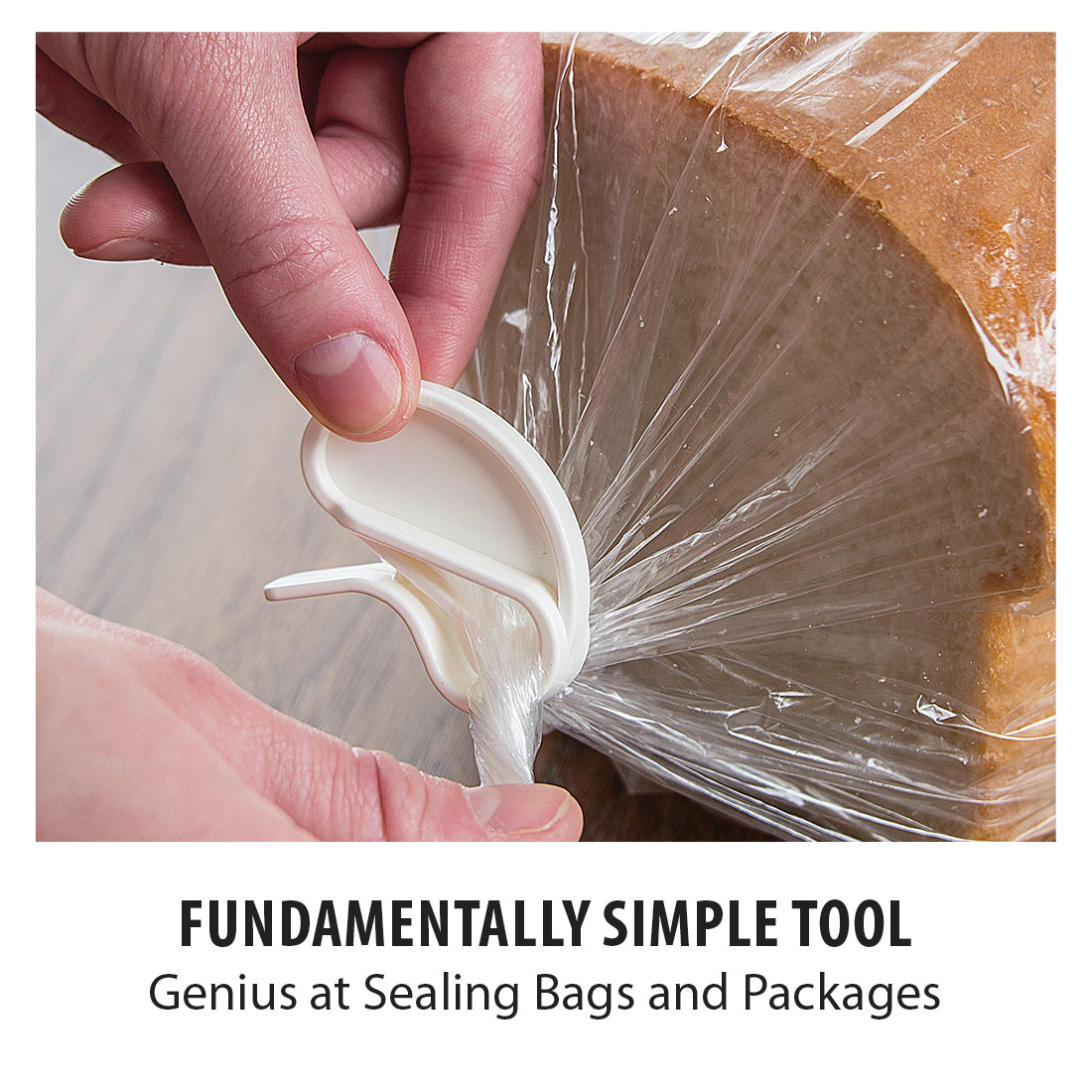 Fundamentally simple tool, genius at sealing bags and packages.