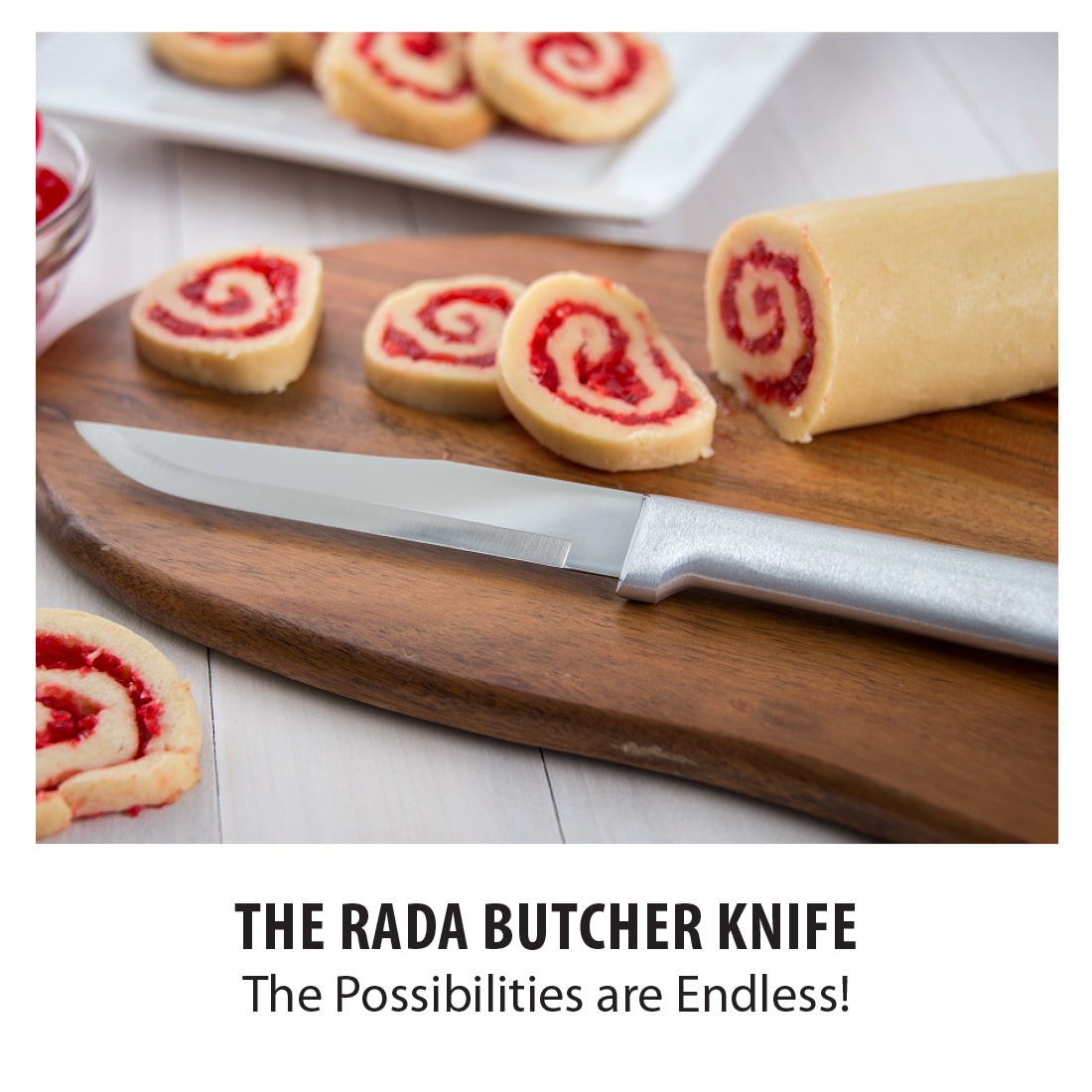Stubby Butcher Knife  Medium-Size Meat Knife - Rada Cutlery
