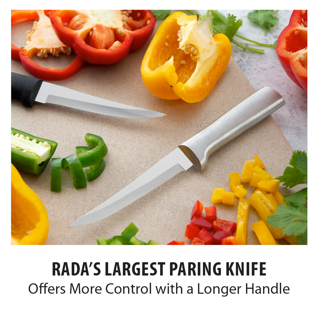 Rada Cutlery Meal Prep 4-Piece Paring Knife Gift Set Stainless Steel B