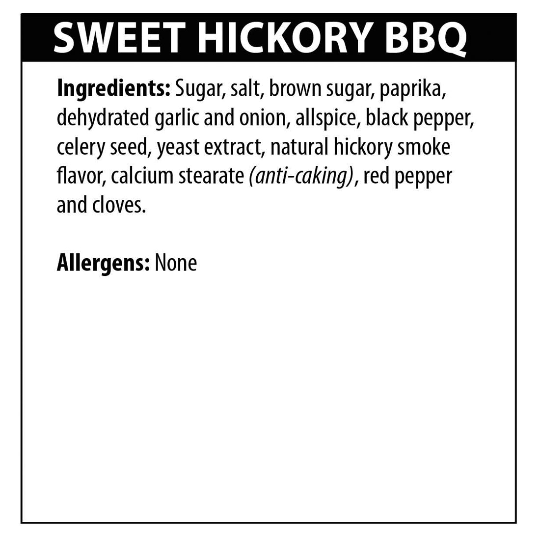 Hickory Smoked Barbeque Seasoning