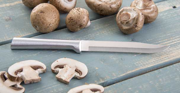 Rada 6 pc Set Utility Steak Knife Non Serated (Silver Handle)