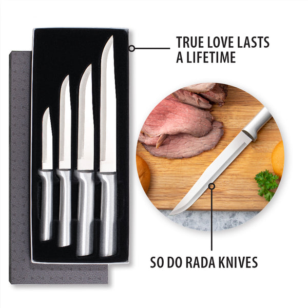 Rada Cutlery Wedding Register Knife Set – 4 Culinary Knives With Black —  CHIMIYA
